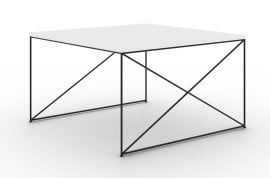 Klubska miza Nelia - črna/bela mat