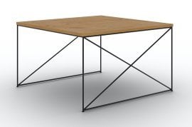 Klubska miza Nelia - črna/hrast lancelot
