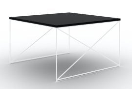 Klubska miza Nelia - bela/črna