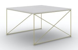 Klubska miza Nelia - zlata/beton
