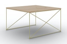 Klubska miza Nelia - zlata/artisan