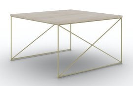 Klubska miza Nelia - zlata/sonoma
