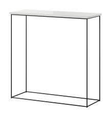 Konzolna miza Milan - črna/bela sijaj