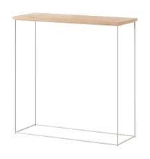 Konzolna miza Milan - bela/hrast lancelot