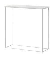 Konzolna miza Milan - bela/bela sijaj