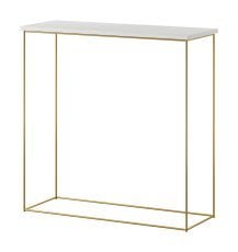 Konzolna miza Milan - zlata/bela mat