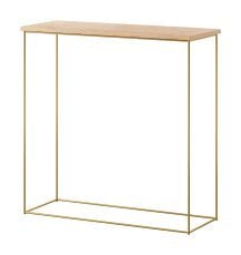 Konzolna miza Milan - zlata/hrast lancelot