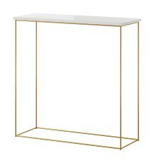 Konzolna miza Milan - zlata/bela sijaj