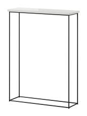 Konzolna miza Sili - črna/bela sijaj