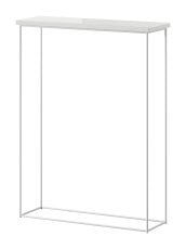 Konzolna miza Sili - bela/bela sijaj