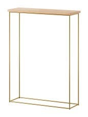 Konzolna miza Sili - zlata/hrast lancelot