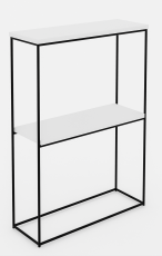 Konzolna miza Velo - črna/bela mat