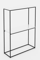 Konzolna miza Velo - črna/bela sijaj