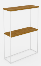 Konzolna miza Velo - bela/hrast lancelot