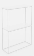 Konzolna miza Velo - bela/bela sijaj