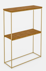 Konzolna miza Velo - zlata/hrast lancelot