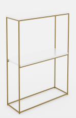 Konzolna miza Velo - zlata/bela sijaj