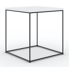 Klubska miza Adina - črna/bela mat