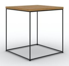 Klubska miza Adina - črna/hrast lancelot