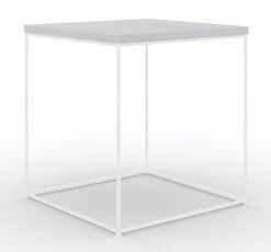 Klubska miza Adina - bela/beton