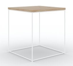 Klubska miza Adina - bela/artisan