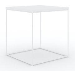 Klubska miza Adina - bela/bela sijaj