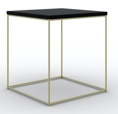 Klubska miza Adina - zlata/črna