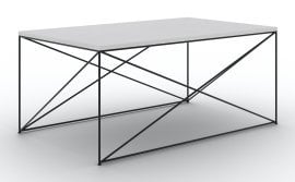 Klubska miza Dante - črna/beton