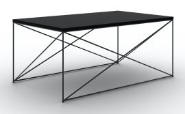 Klubska miza Dante - črna/črna