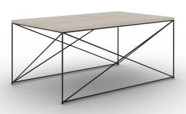 Klubska miza Dante - črna/sonoma