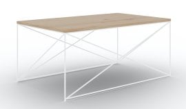 Klubska miza Dante - bela/artisan