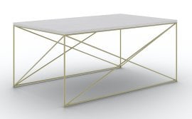 Klubska miza Dante - zlata/beton
