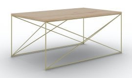 Klubska miza Dante - zlata/artisan