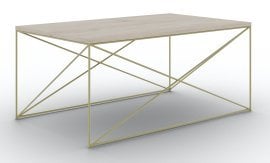 Klubska miza Dante - zlata/sonoma
