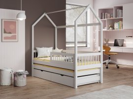 Otroška postelja Artes z dodatnim ležiščem - 90x200 cm - bela