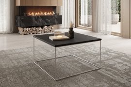 Klubska miza Roni - bela/črna