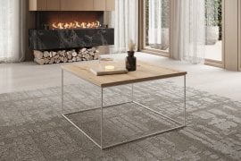 Klubska miza Roni - bela/artisan