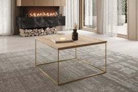 Klubska miza Roni - zlata/artisan