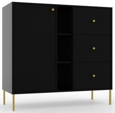 Komoda Tili 1D3S3P - črna