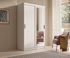 Garderobna omara Hailey - 120 cm - bela