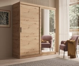 Garderobna omara Hailey - 180 cm - artisan hrast