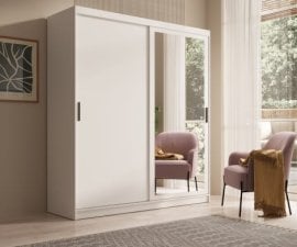 Garderobna omara Hailey - 180 cm - bela