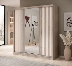 Garderobna omara Ida - 200 cm - sonoma hrast/bela