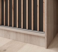 ADRK - Garderobna omara Ida - 200 cm - sonoma hrast/črna