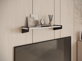 Polica Ivi - črna/beton