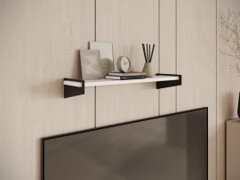 Polica Ivi - črna/bela mat