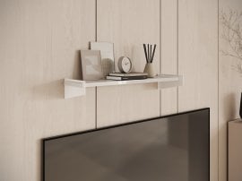 Polica Ivi - bela/bela sijaj