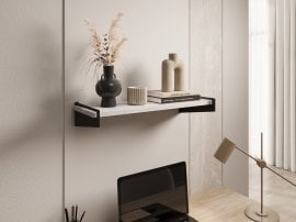 Polica Ovo - črna/beton