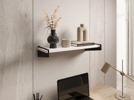 Polica Ovo - črna/bela mat