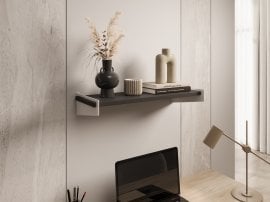 Polica Ovo - bela/črna